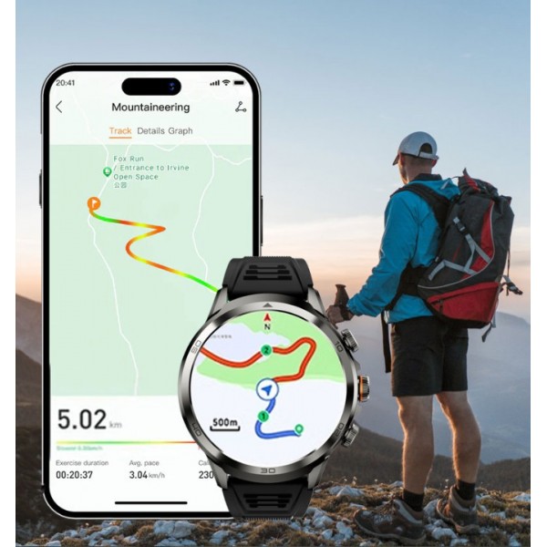 smart watch 1.75 inch AMOLED Global Frequency Band