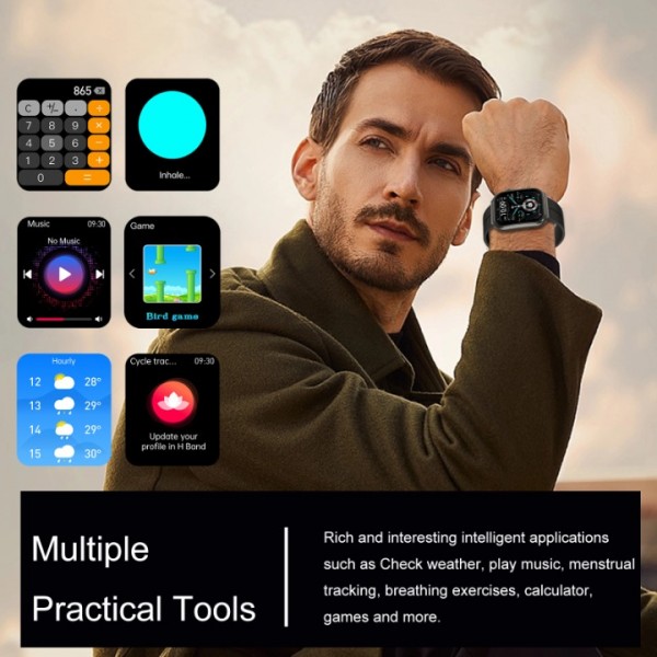 Marsyu Smartwatch, Blood glucose measurement, ECG,...