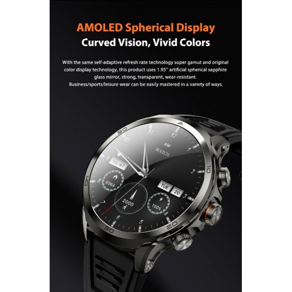 smart watch 1.75 inch AMOLED Global Frequency Band