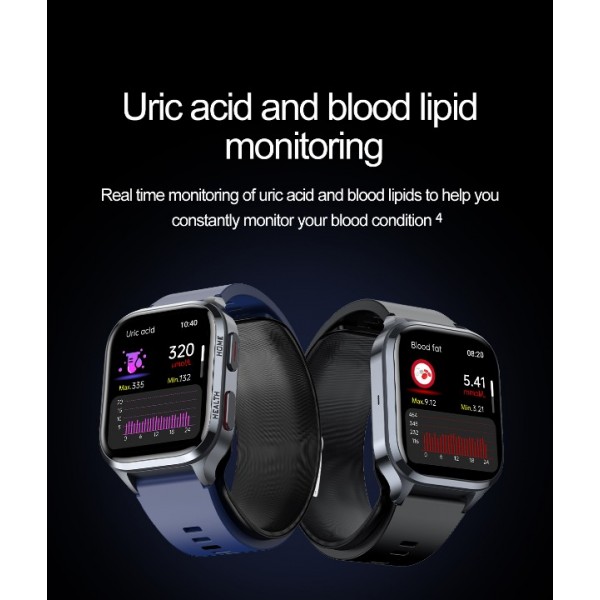 smart watch with Air pump, true blood pressure, uric acid, blood lipids,  Bluetooth call