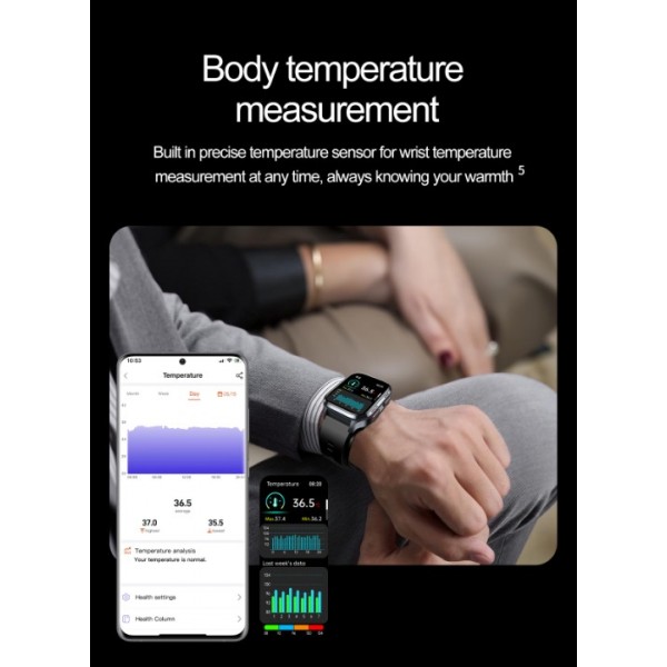 smart watch with Air pump, true blood pressure, uric acid, blood lipids,  Bluetooth call