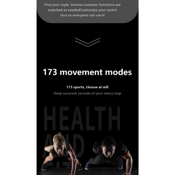 smartwatch with OLED HD color screen ,IP67 waterproof, 1Gb memory, compass, heart rate, blood oxygen, NFC, built-in music, recording, electronic novel, album, full-screen lyrics, multi-motion, message notification