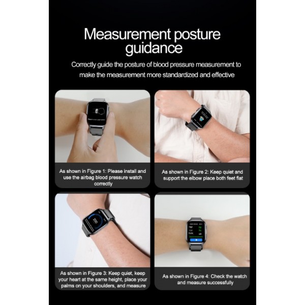 smart watch with Air pump, true blood pressure, uric acid, blood lipids,  Bluetooth call